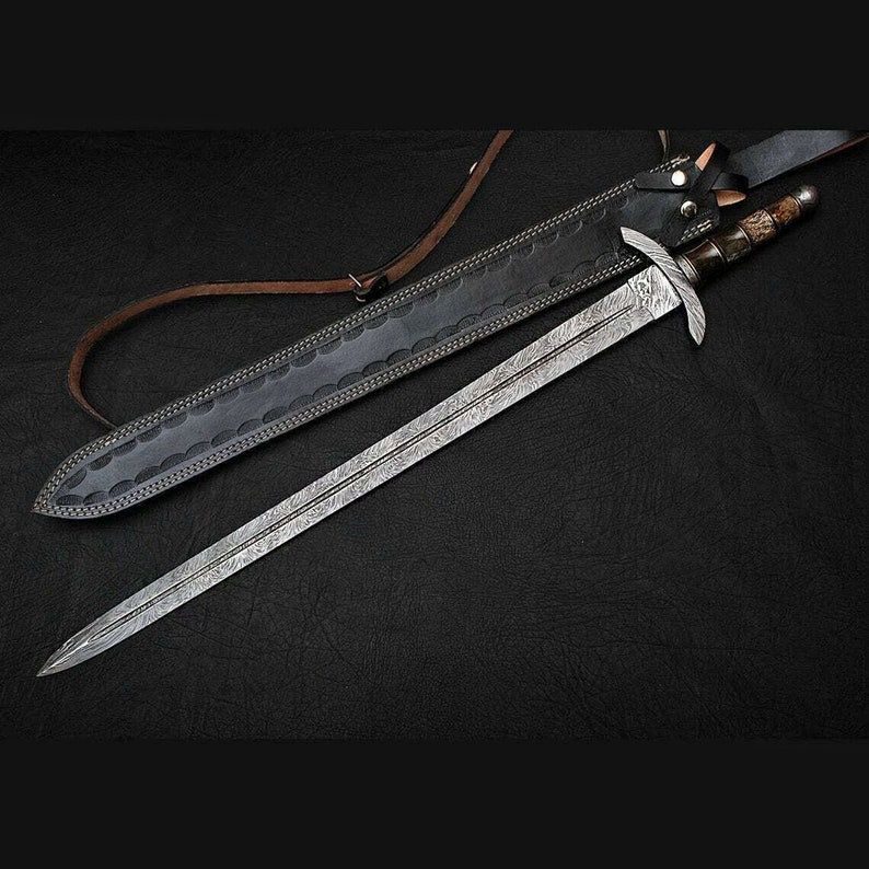 Hand Forged Damascus Viking Sword
