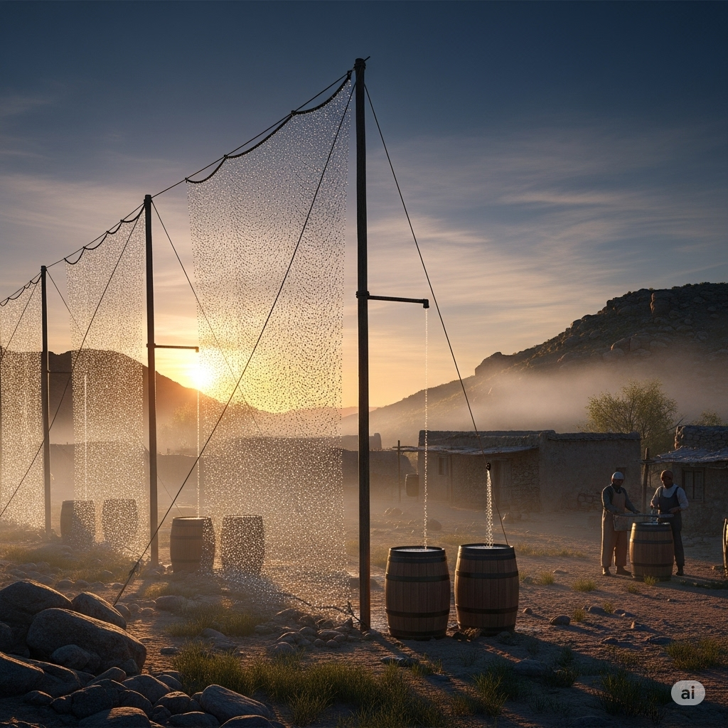 Fog Farming Yields Water in Arid Regions